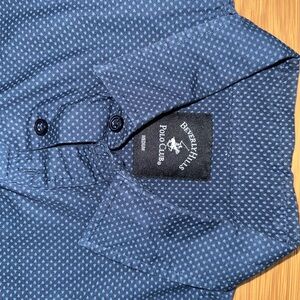 Beverly Hills Polo Club Blue Casual Button Down Shirt